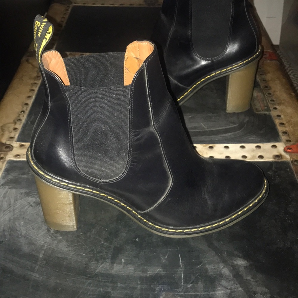 Dr Martens black pull on ankle booties